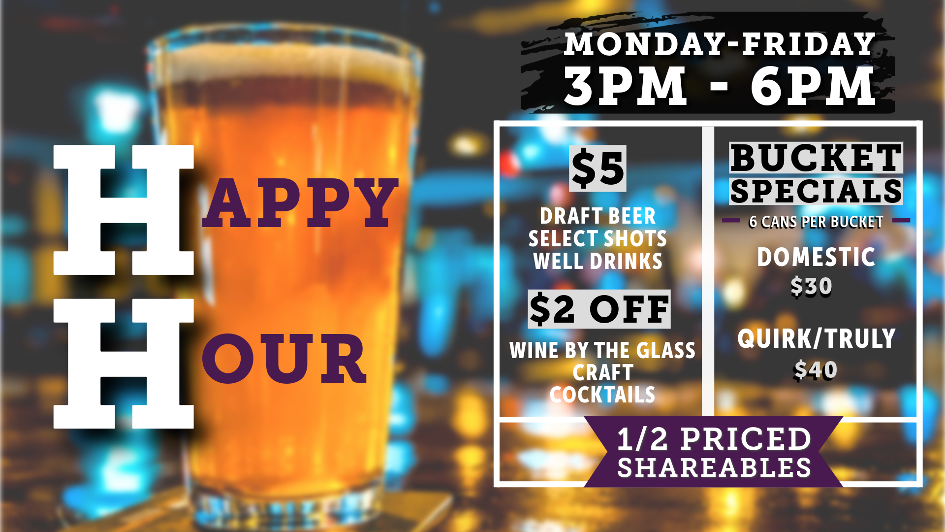 Check Out the Happy Hour Menu at T-Shotz Golf and Entertainment Venue